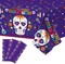 3 Pieces Day of The Dead Tablecloth Dia De Los Muertos Tablecover(Multi Color)108"L x 54"W